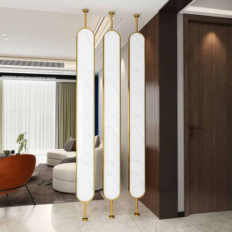 Vertical screen column with adjustable partition, living room decoration, light luxury, household entrance