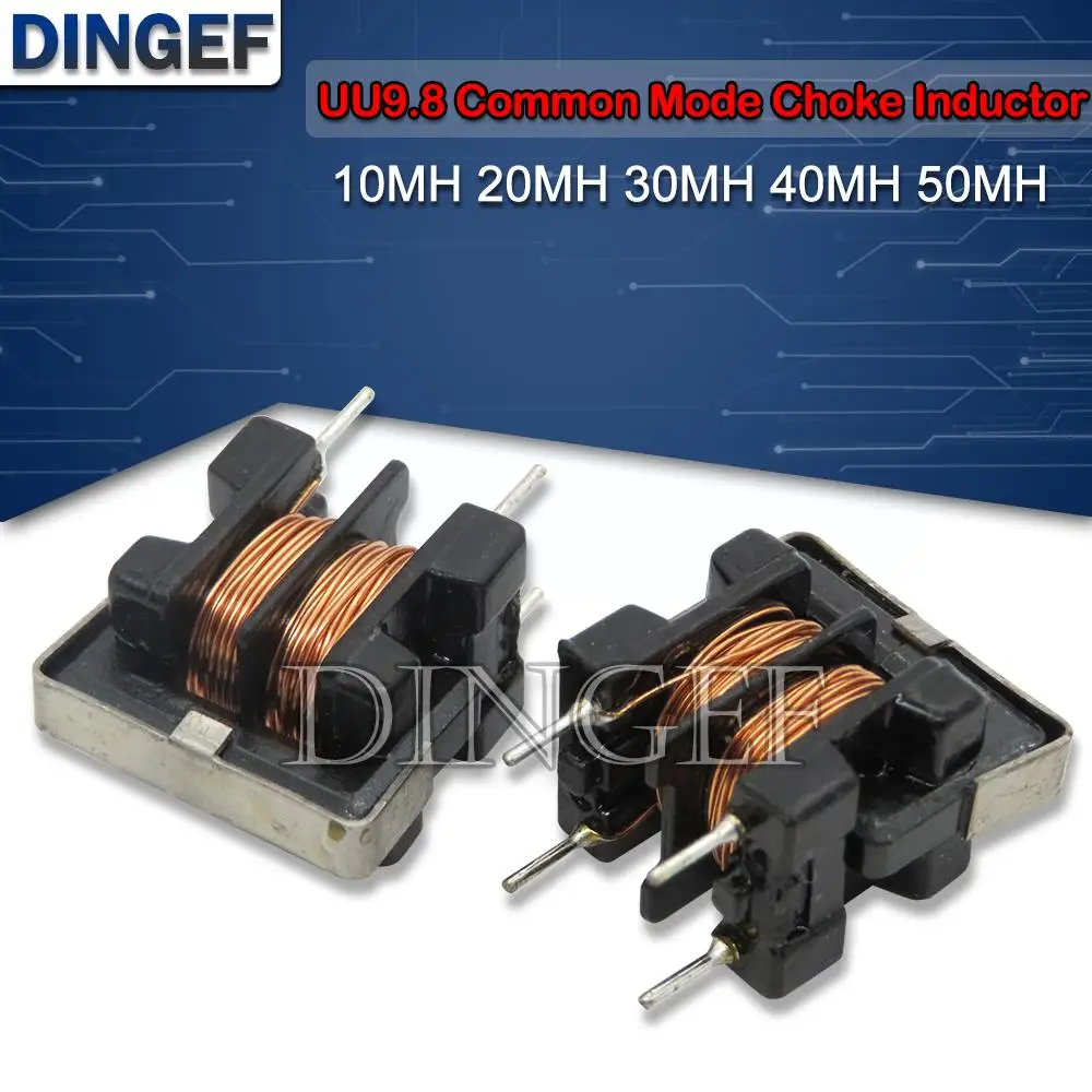 5PCS UU9.8 UF9.8 UU10.5 UF10.5 Common Mode Choke Inductor 10mH 20mH 30mH 40mH 50mH For Filter Inductance Pitch 7*8mm Copper wire