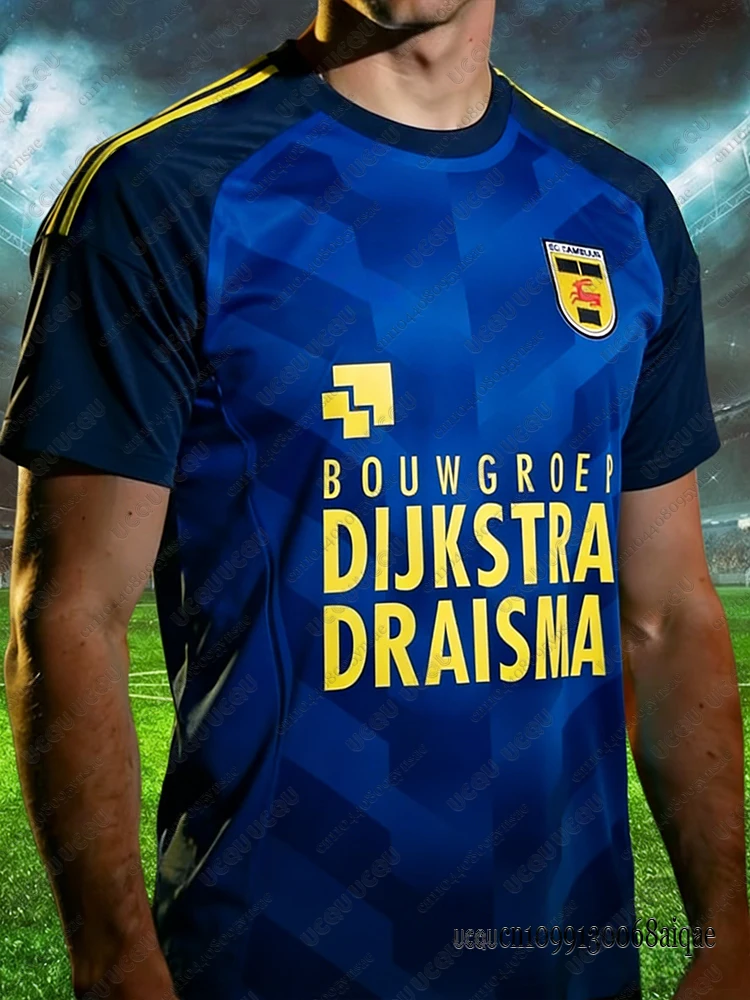 Zomer Nederland Heren Voetbalshirt Snel Droogende Fiets Shirts Nederland SC Cambuur 25-26 Thuis Tenue Volwassenen/Kinderen Team Uniform
