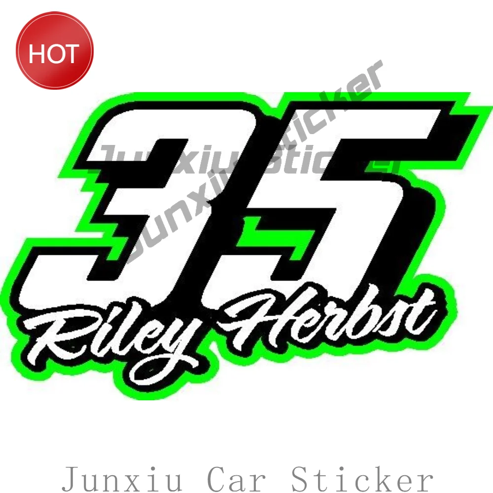 35 Riley Herbst 2026 Vinyl Racing Decal Sticker Creative Vinyl Decal Outdoor For Truck Window Bike Frame Pickup Tailgate