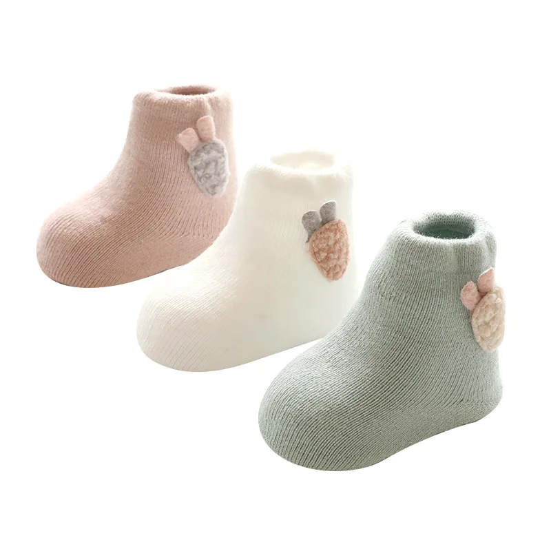 Autumn and Winter Wool Circle Thickened Baby Socks Cartoon Accessories Non-slip Baby Socks Towel Midtube Baby Socks