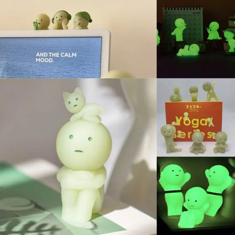 Caja ciega SMISKI, caja misteriosa de varias series, figuras de acción noctilucentes, decoración, ventiladores, niños, desembalaje, juguetes Kawaii