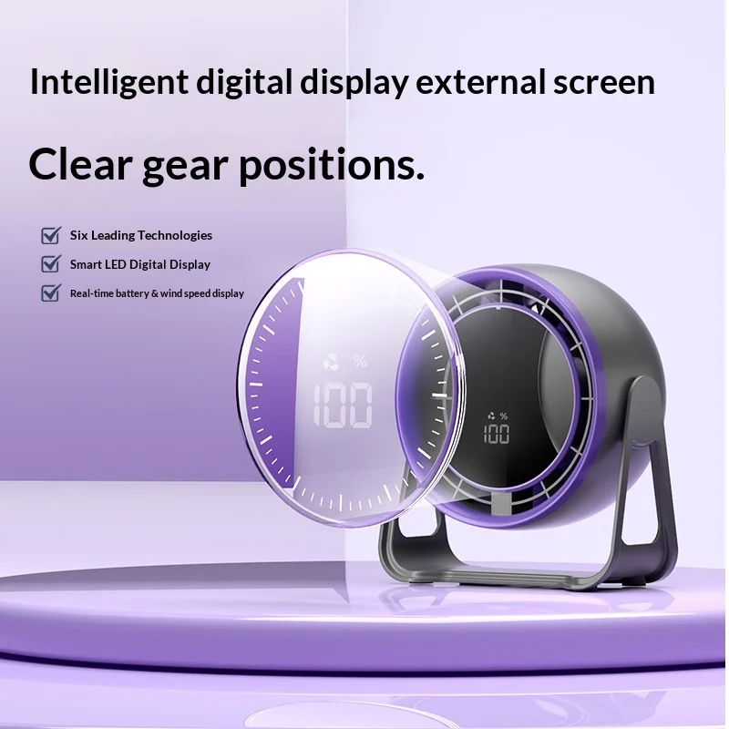 2025 New 100-File High-Wind USB Fan, Portable for Outdoor/Indoor, Wall-Mounted & Desktop Dual Use