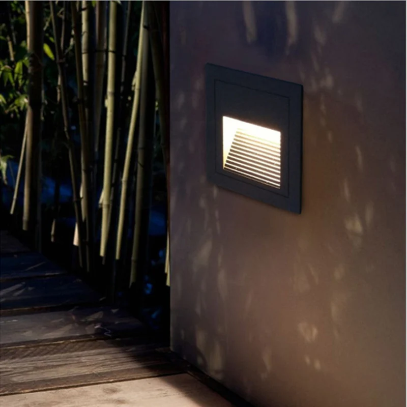 

Motion Sensor Step Light Recessed Wall Lamp Indoor Foyer Stair Light Corridor Room Light Nightlight Home Lighting Wall light