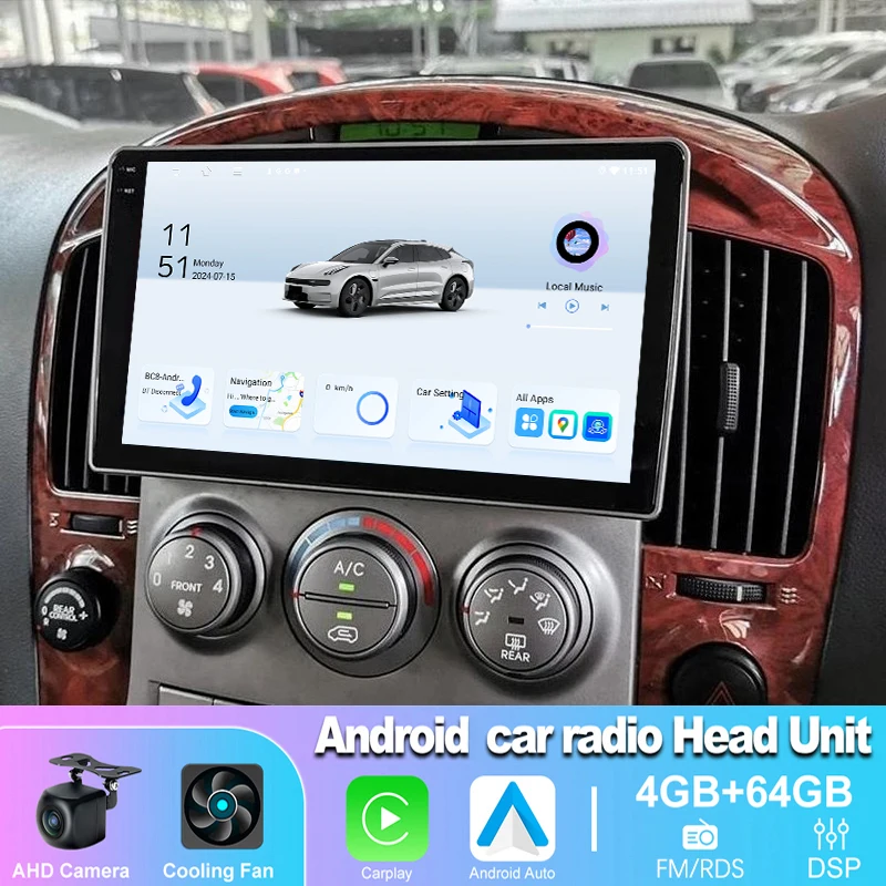 

4-64GB 9" Car Radio For Hyundai iLoad (Starex) 2008-2015 Wireless CarPlay Android 15 Auto Head Unit GPS Navi