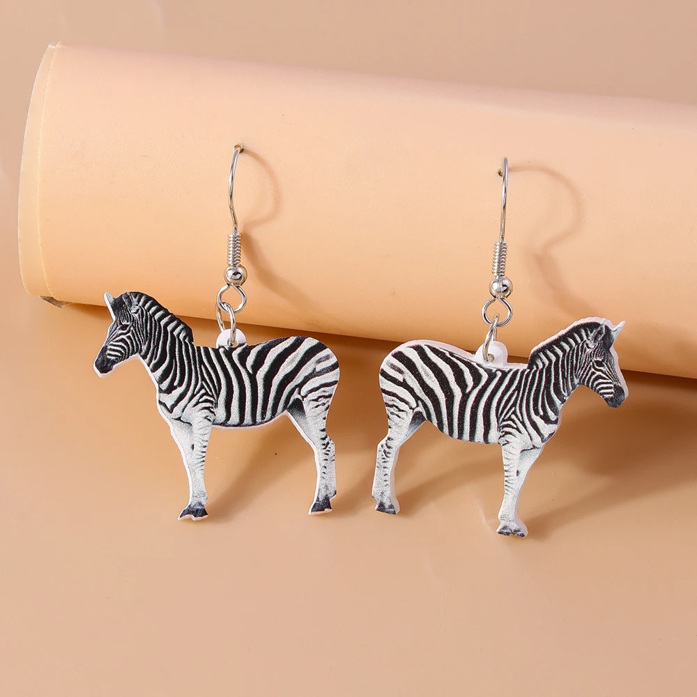 Aihua neue lustige Acryl Tier Ohrringe niedlichen Küken Maus Katze Labrador Hund Kaninchen Kuh Zebra Ohrringe für Frauen Schmuck Geschenke – Detail 10