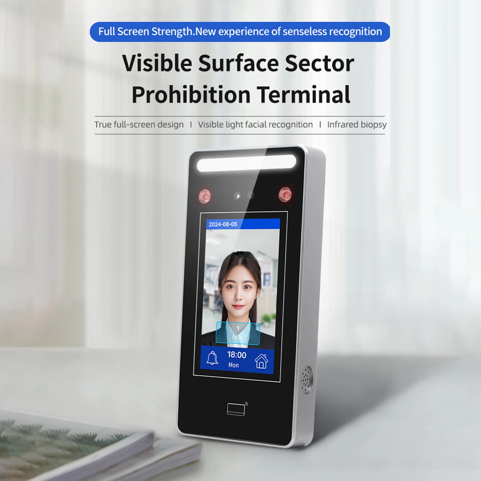 

Biometric Time Clock Attendance Machine for Employees Biometric In and Out Punching Support 500pcs Password/ID Card/Facial