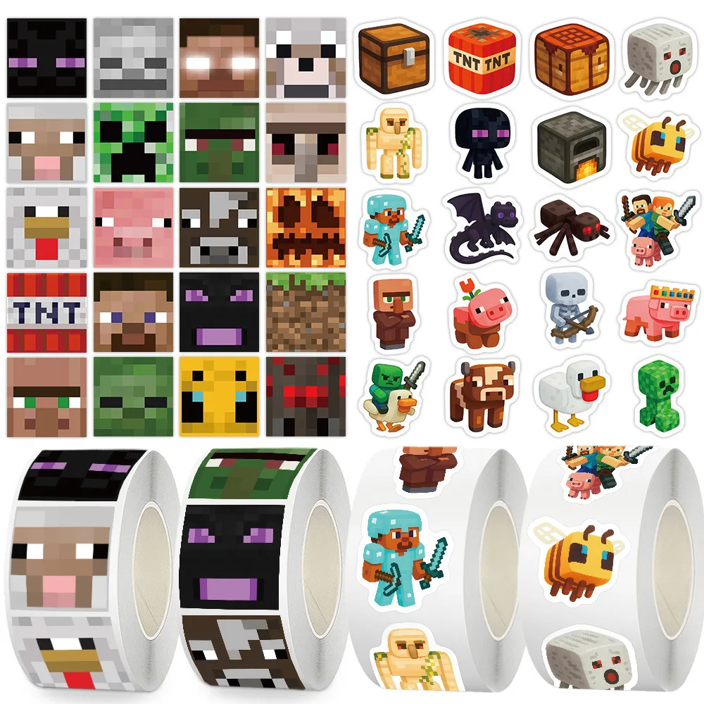 500 Adesivos Decorativos em Rolo My World para Jogos, Presente Infantil, Decoração