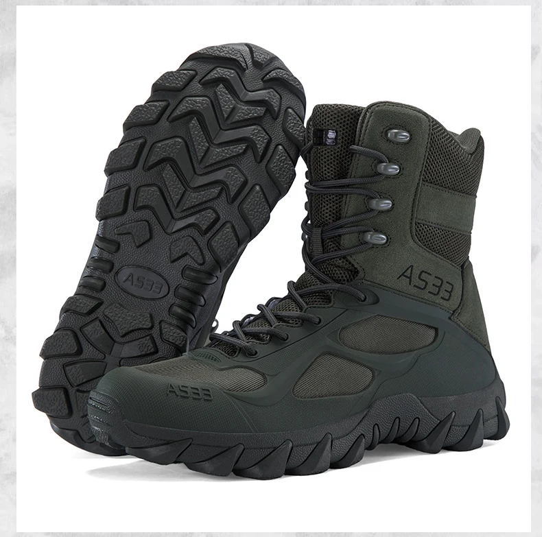 Neue taktische Stiefel für Herren, atmungsaktive Outdoor-Armee-Stiefel, schnelle, rutschfeste Arbeits- und Jagdstiefel, Schnürstiefel, Wüstenstiefel – Detail 40