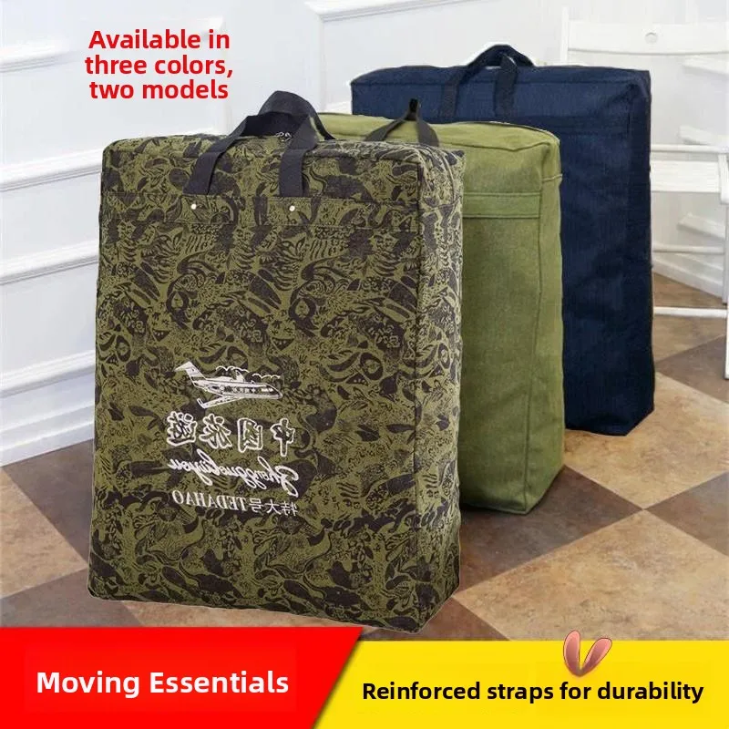 

Thickened Canvas Travel Backpack Large Capacity Double Shoulder Bag for Students Workers Farmers Casual Unisex Backpack