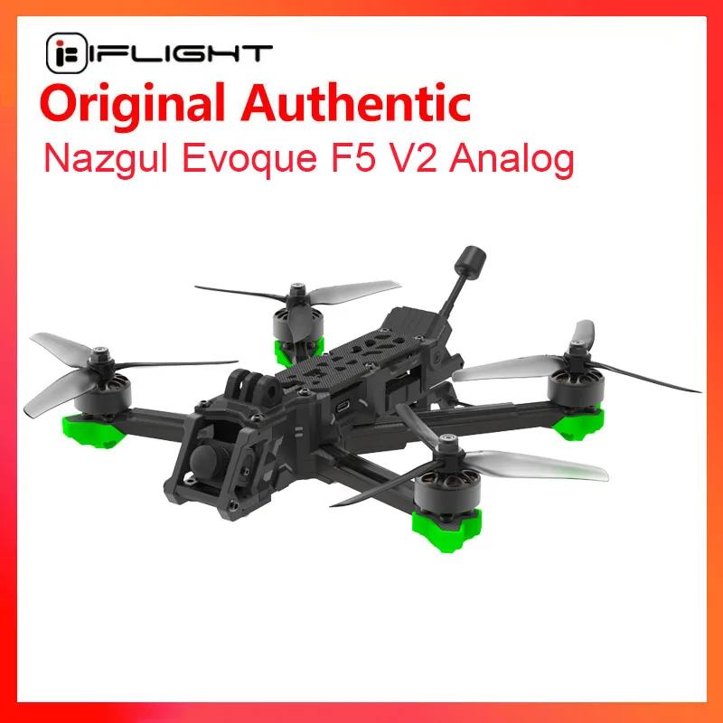 iFlight Nazgul Evoque F5 V2 Analog 6S 5inch FPV Drone BNF F5X F5D（Squashed-X or DC）with BLITZ MINI F7 E55 1.6W stack for FPV