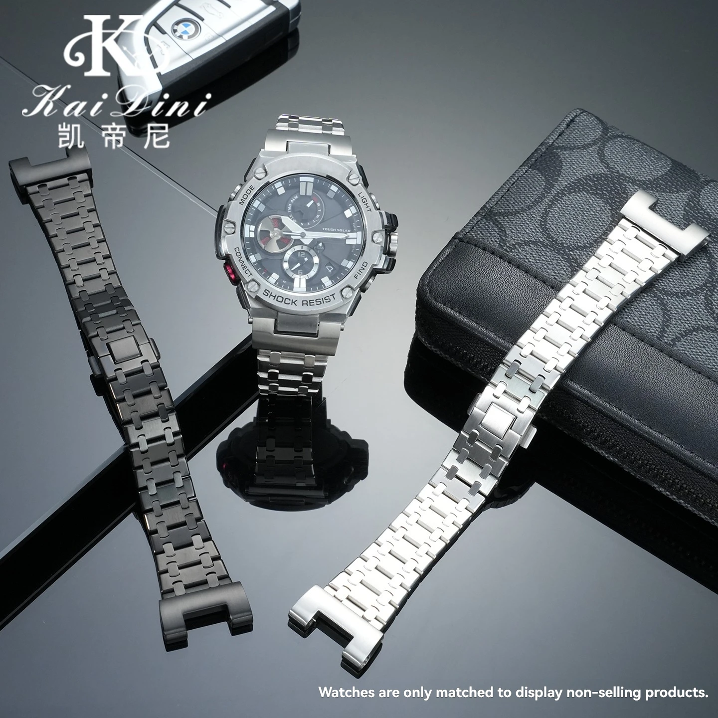 GST-W300/S310/400G/410 Steel Watchband For Casio GST-B100 Concave Interface Watch Strap Men Bracelet Modified AP watch strap