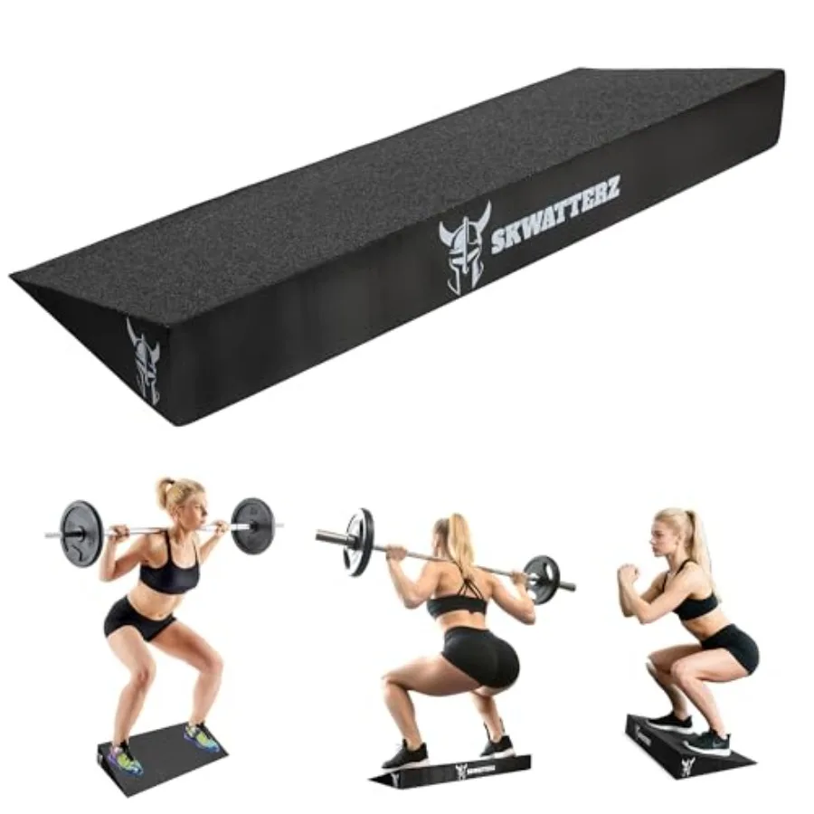 

Slant Board Squat Wedge Boards For Exercise - ATG Workout Wedge With Anti Slip Sandgrip Layer Already Mounted - Calf Raise Bloc