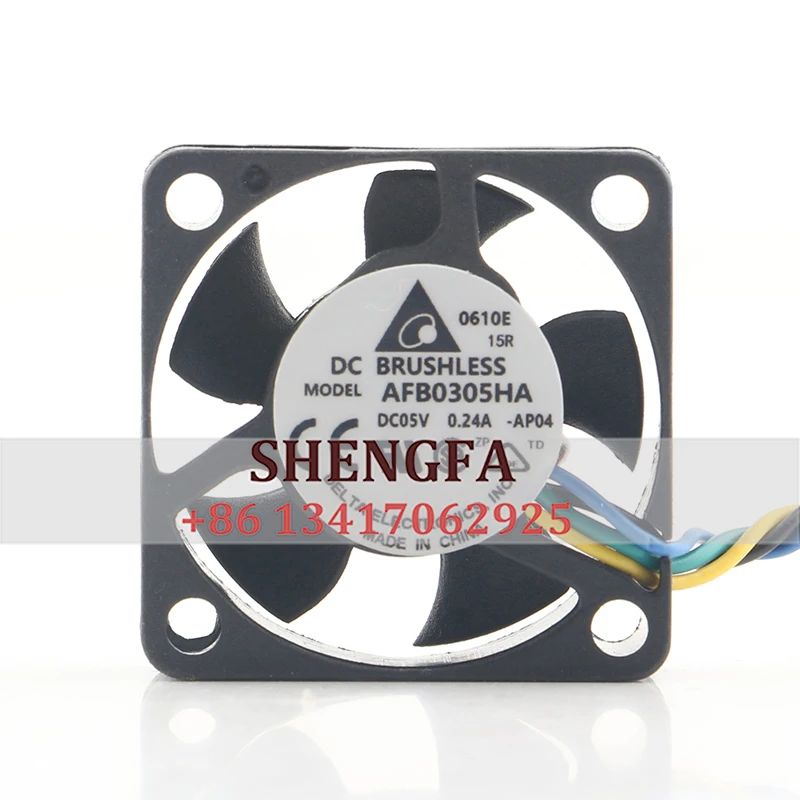 

Delta DC5V 0.24A 3010 AFB0305HA-AP04 3CM 4-wire PWM high air volume double ball bearing cooling fan