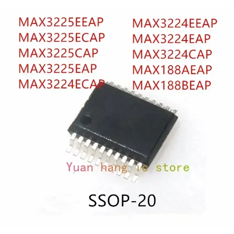 10PCS MAX3225EEAP MAX3225ECAP MAX3225CAP MAX3225EAP MAX3224ECAP MAX3224EEAP MAX3224EAP MAX3224CAP MAX188AEAP MAX188BEAP IC