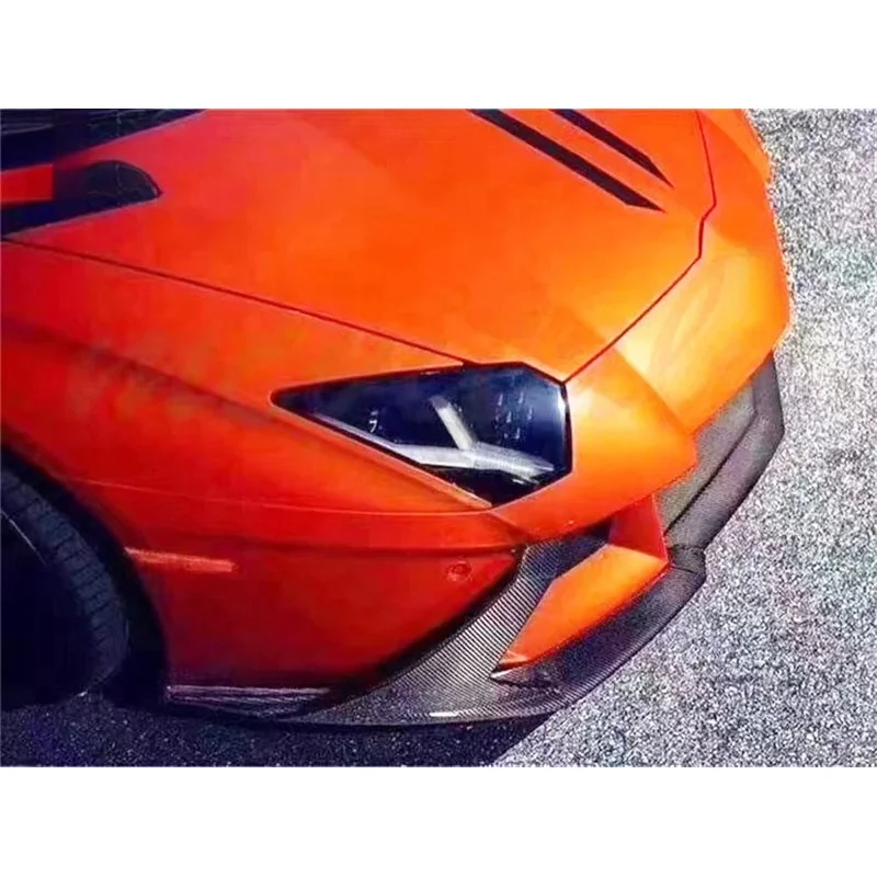 V-Style Real Carbon Fiber Front Lower Lip Fit Aventador LP700 Upgraded Car Front Bumper Spoiler Exterior Accessories