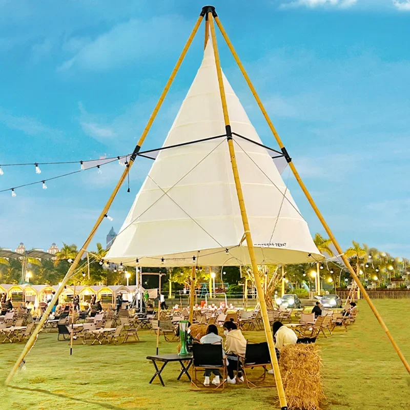 

Internet Celebrity Lantern Tent Outdoor Holiday Camp Landscape Hanging Tent Hotel Bamboo Restaurant Conical Tent