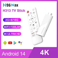 H96Max H313 TV Stick 4K Android 14 TV Box 2.4/5G WiFi6 H96 Max Smart TV USB2.0 Smart Home 4K HDR Voice Control Androidtv 4K