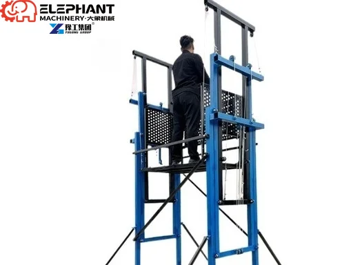 CE Certified Electric Scaffolding Platform 5m 500kg Heavy Duty Mobile Automatic Safety Lock System For Wall Paint