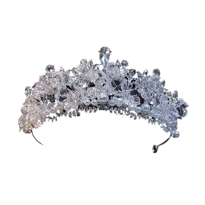 

Crown Tiara Bride Korean Crystal Sparkling Diamond Wedding Atmosphere Crown Wedding Styling Accessories