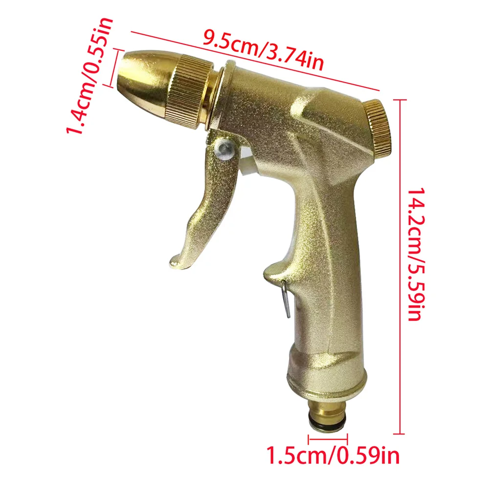 2026 High Pressure Water Spray Gun Metal Brass Nozzle Garden Hose Pipe Lawn Car Wash Sprayer Sprinkler Car Wash Tool Water Guns