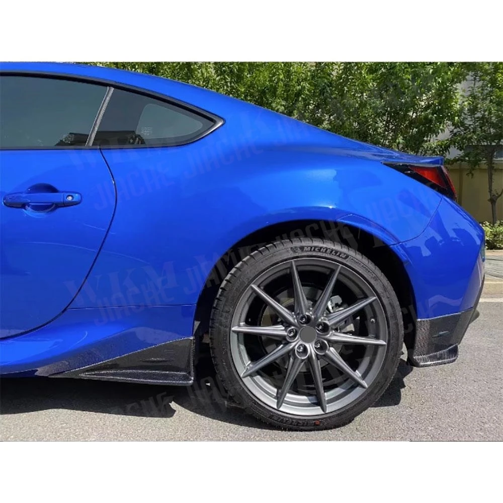 

JCYECF 2pcs/set Carbon Fiber Rear Bumper Splitters Rear Side Splitters for Toyota GR86 Subaru BRZ 2021+ flaps Apron FRP Black