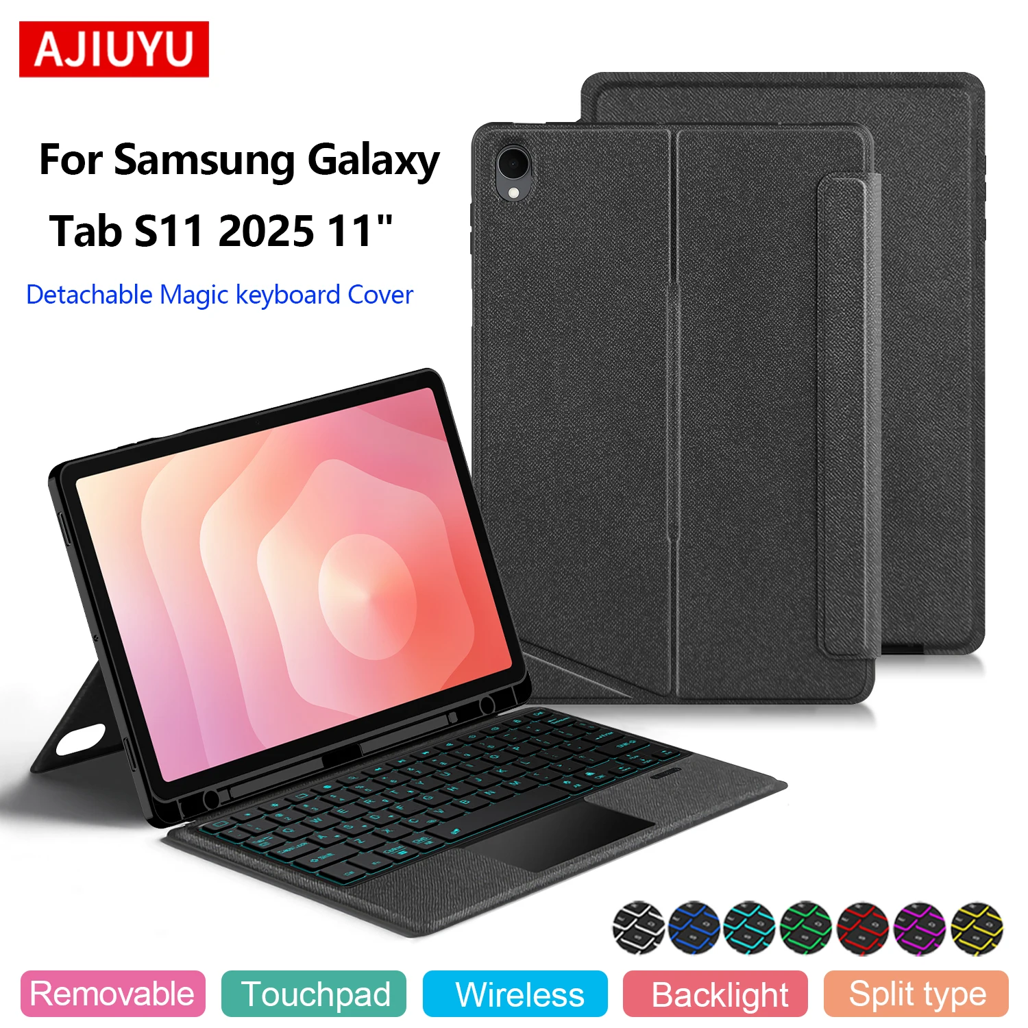 Touchpad Backlit Keyboard For Samsung Galaxy Tab S11 2025 11