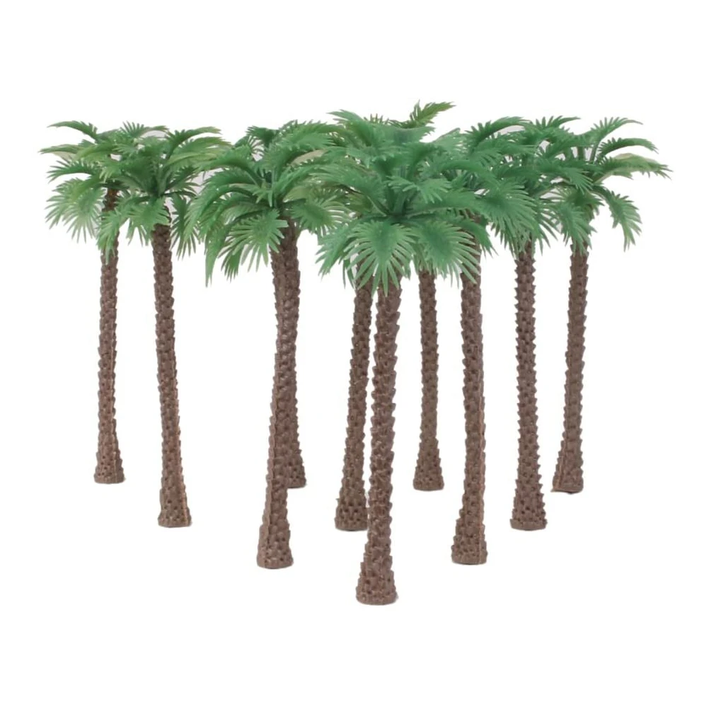 40 peças modelo de palmeira de coco árvores/modelo de cenário plástico layout artificial floresta tropical diorama lzb