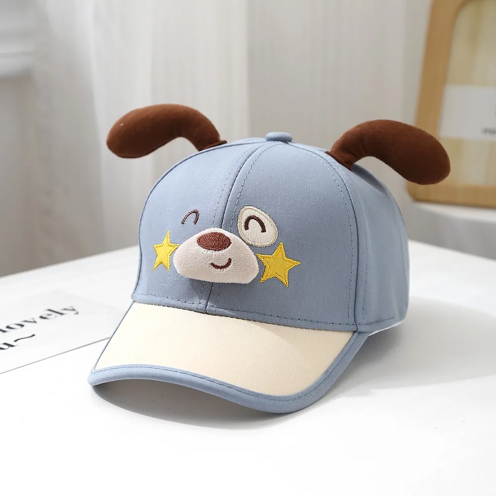 Trendy Breathable Capybara Peaked Cap Cotton Adjustable Baby Sunscreen Hat Lightweight Thin Cartoon Animal Cap Versatile