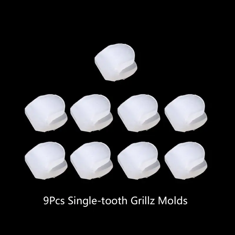 Portable Silicone for Grillz Mold Bars Fit Top & Bottom Silicone Molding Fixing Bars Size for Teeth Replacement