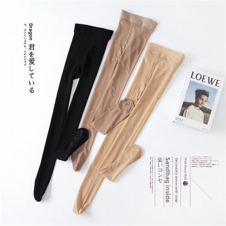 

Seamless Steel Wire Pantyhose Z842 Black Wear-Resistant Spring Autumn Base Layer Stockings Women's Nylon Color Tights