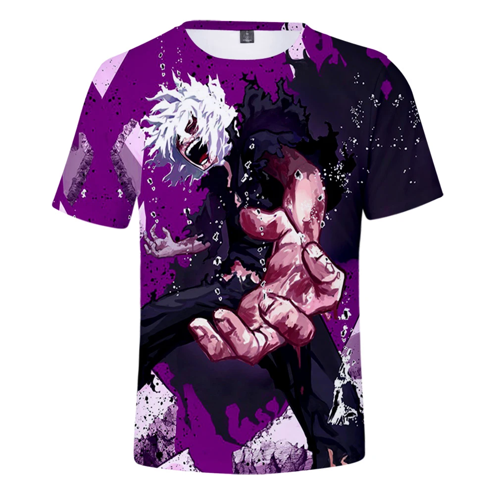 My Hero Academia Shigaraki Tomura 3D ฤดูใบไม้ผลิฤดูร้อน Preppy สไตล์ผู้ชาย/ผู้หญิง Street เสื้อผ้าเสื้อยืดอ่อนเยาว์ Retro นวัตกรรม