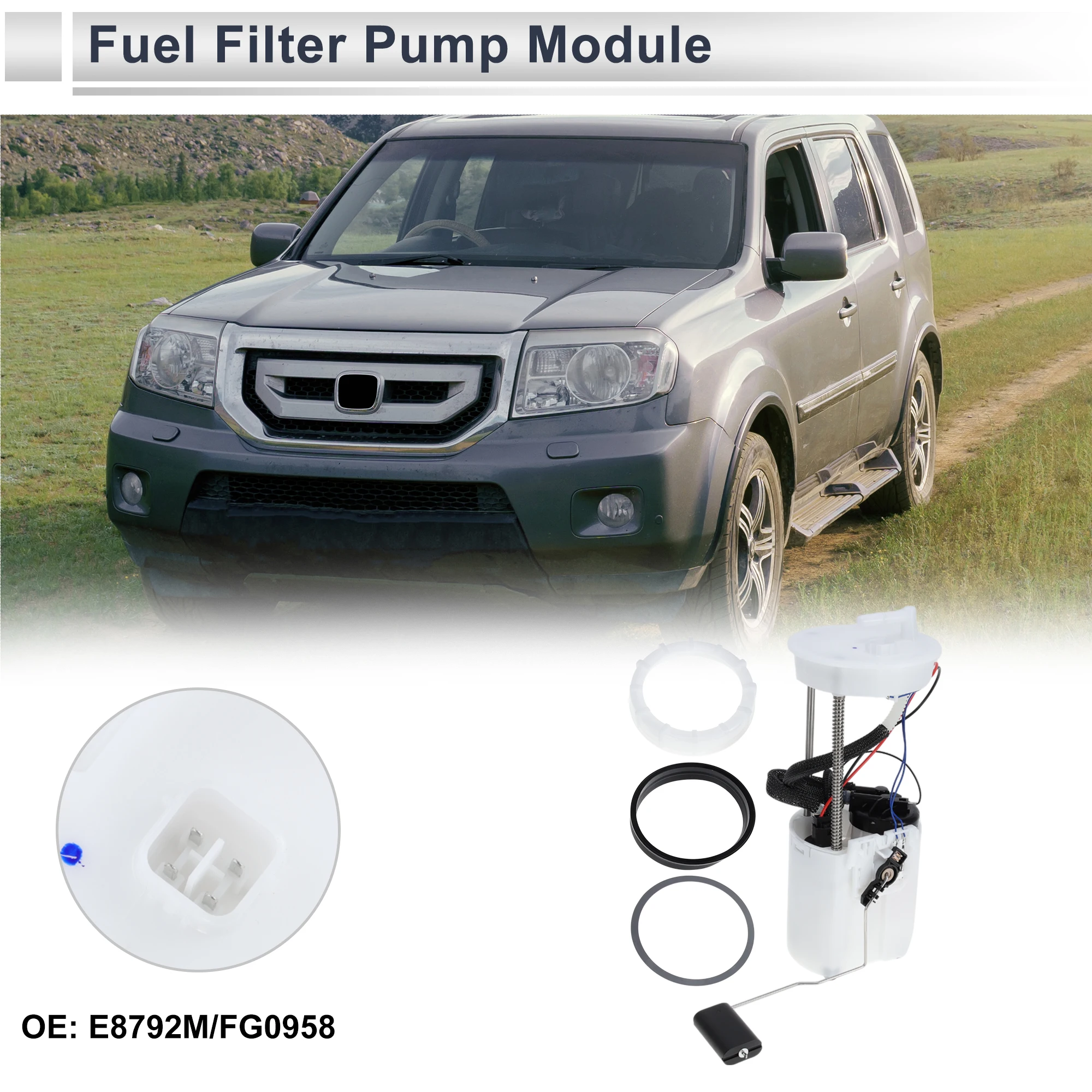 

X Autohaux Auto Electric Fuel Pump Assembly for Honda Pilot 2009-2011 V6 3.5L J35Z4 Gas Sport Utility Fuel Filter Pump Module