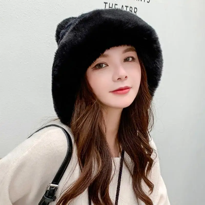 الحلو لطيف عادية الدافئة الباردة واقية قبعة صوفية موضة أفخم الكرة محبوك قبعة مع بوم بوم قبعة صغيرة للسيدات النساء