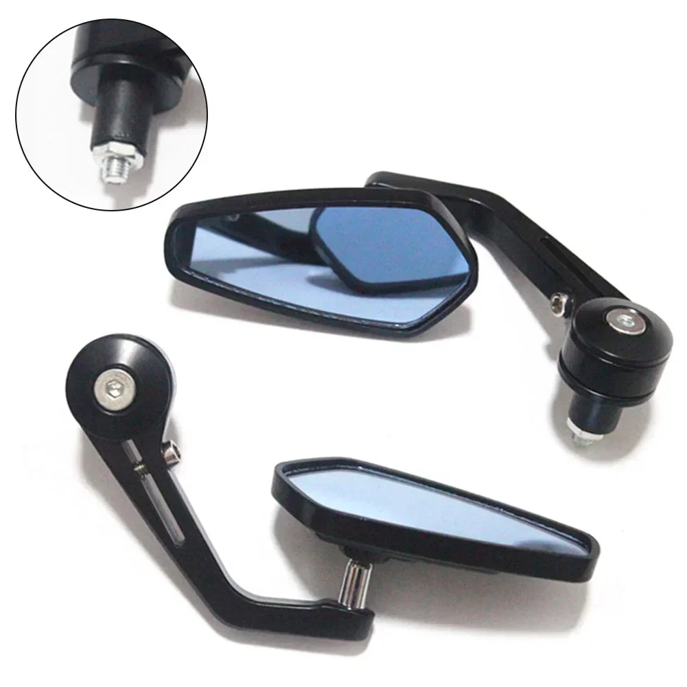 Aluminum Black Traffic Handlebar Plug Diameter Wider Field Of Vision High Universality Fitment Nighttime Riding