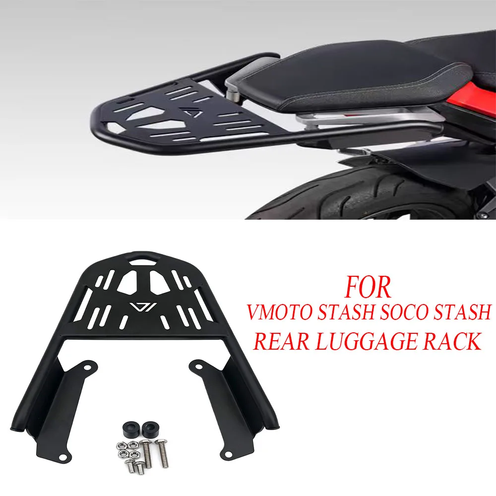 For VMoto STASH SOCO STASH Luggage Holder Bracket Extension Support Motorcycle Rear Luggage Rack Cargo Rack