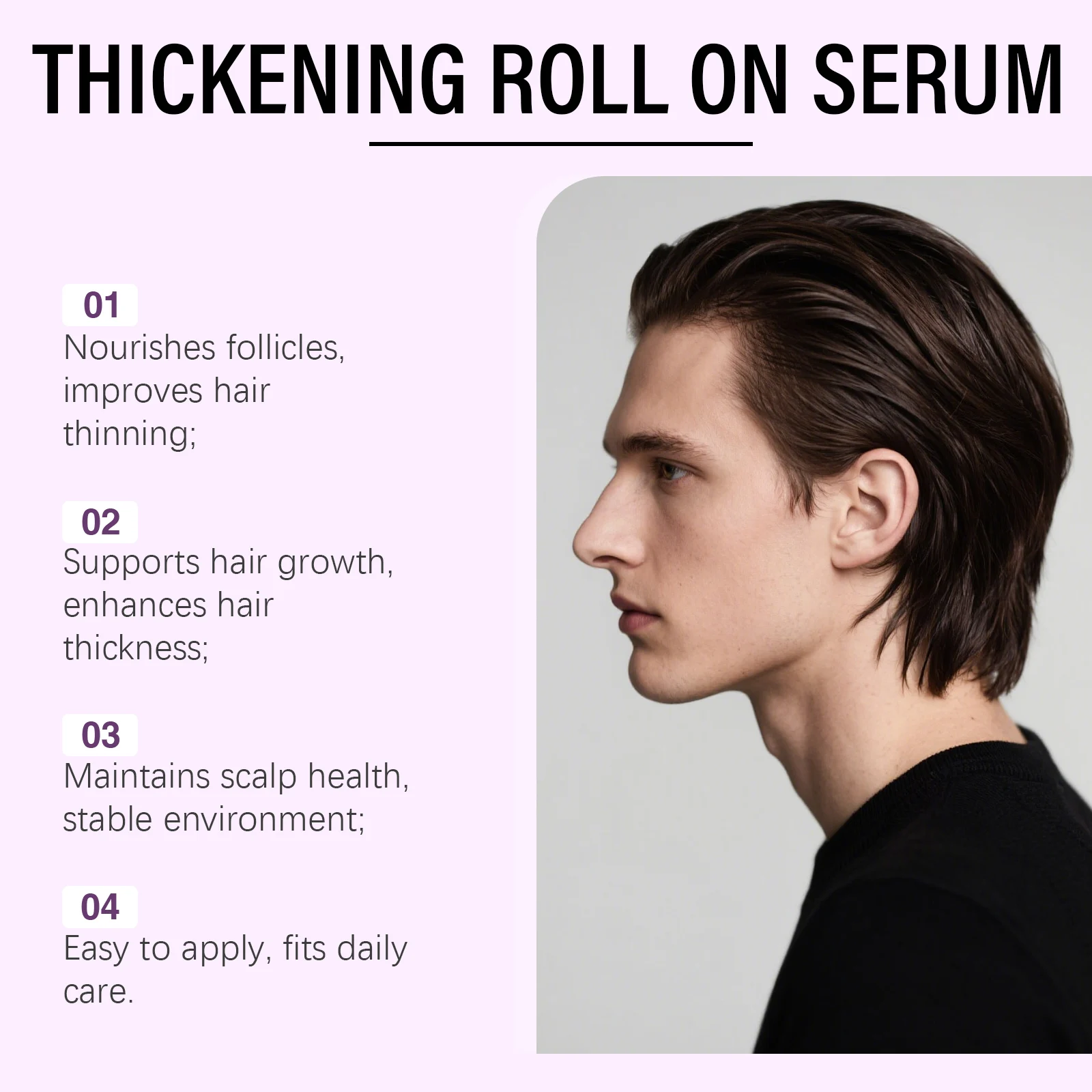 لفة شعر سميكة على مصل تغذي فروة الرأس تنشيط بصيلات الشعر تقوية جذور الشعر تعزيز النمو ترطيب جوهر العناية بالشعر