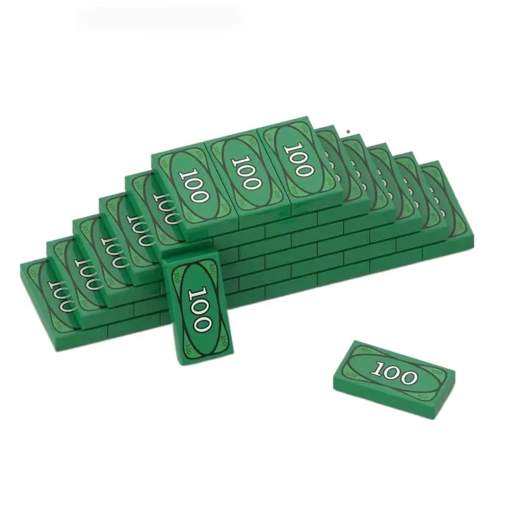 20pcs Hot Millionaire Building Blocks Dollar USD Green Collection Souvenir Money Funny Small Pellet Block Accessories Gift