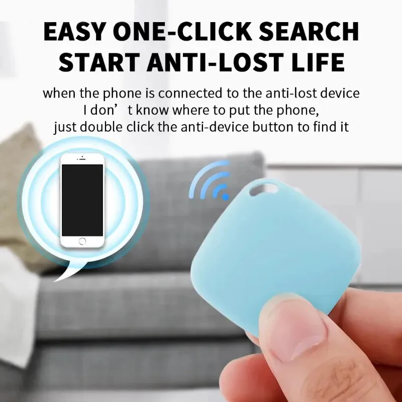 Mini Fashion Smart Bluetooth GPS Tracker Smart Tag Anti Lost Reminder Device MFI Rated Locator Car Key Pets Cat Dog Kids Finder