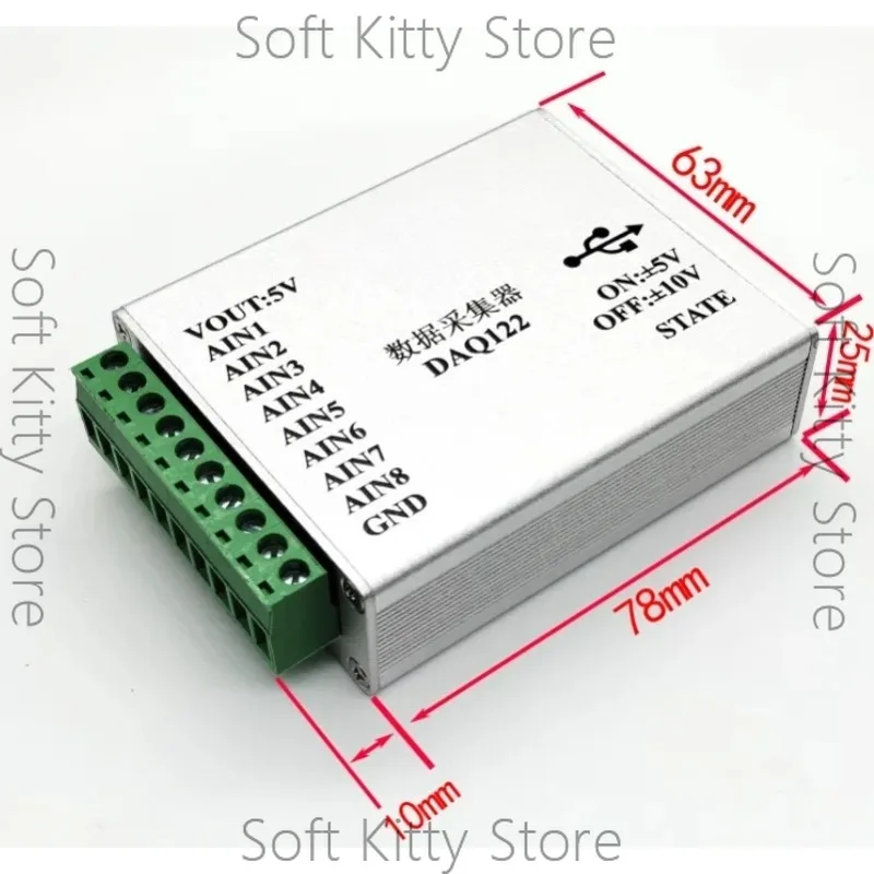 AD7606 Data Acquisition Module Data Acquisition Card 16-bit, 8-way Simultaneous 200K Sampling USB High Speed