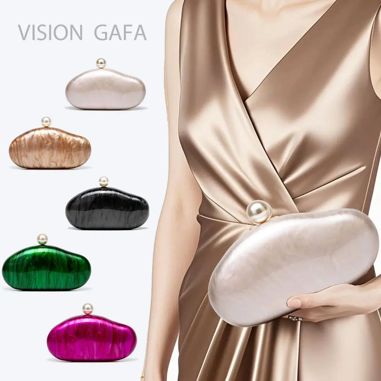

25 Evening Bags Special Shape Fashion Shoulder Wedding Clutch Acrylic New Shell Handbags Crossbody Bag Woman 2025 Dresses Luxury