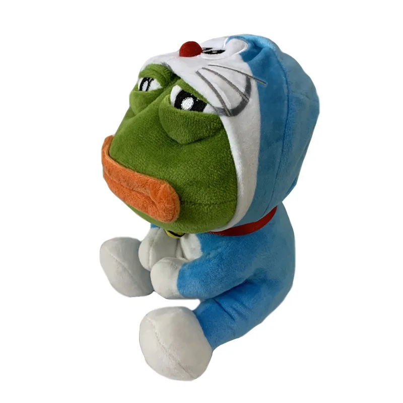 

Cartoon Creative Robot Cat Frog Plush Toy Widows and Orphans Pepe Doll Robot Cat Pokonyan Model Sad Pepe Peripheral Sad Frog Toy