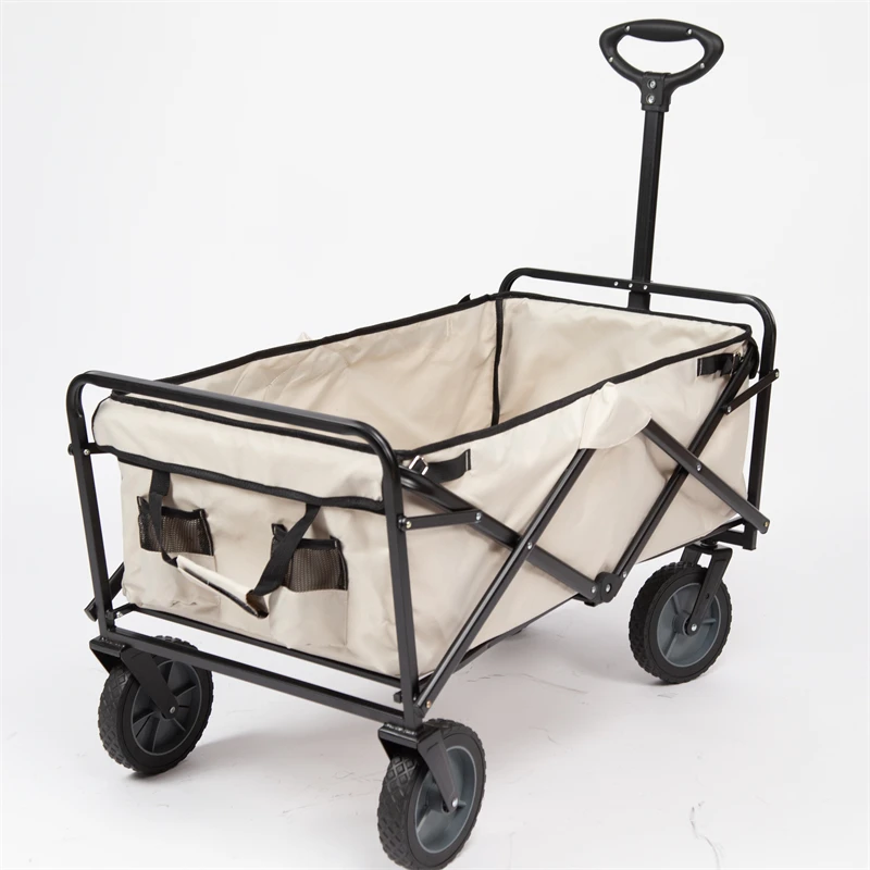 

Foldable Picnic Camping Wagon Camping Cart Trail Collapsible Utility Cart for Outdoor Garden Beach