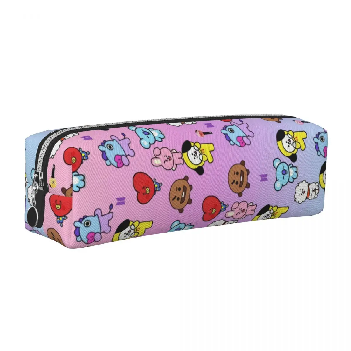 Astucci per matite musicali coreani Borsa per penne per cartoni animati Kpop per studenti Astuccio per matite cosmetico per la scuola di grandi dimensioni per studenti