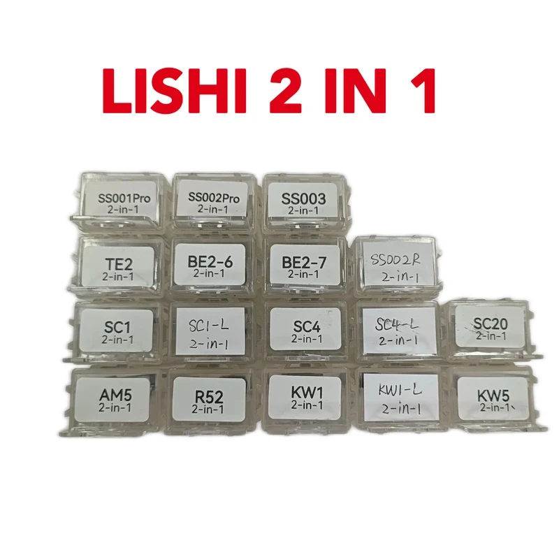 Hot Lishi 2 in 1 Tool SS001 SS002 SS002R pro R52 KW1 KW5 SC1 SC4 SC20 M1/MS2 AM5 R52L Locksmith Tools for Home Door Civil Locks