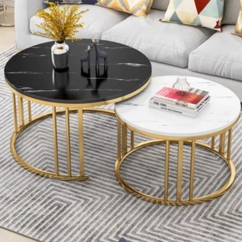 

Show Europe Small Coffee Table Round White Desk Makeup Coffee Tables Dining Living Room Aesthetic Couchtisch Salon Furniture