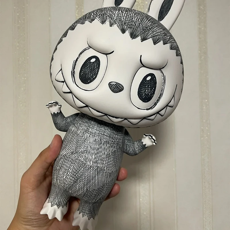 The Monsters Mega Labubu 400% Sketch Anime Figure Collectible Trendy Toy Desktop Decoration Xmas Birthday Kid Girl Gift