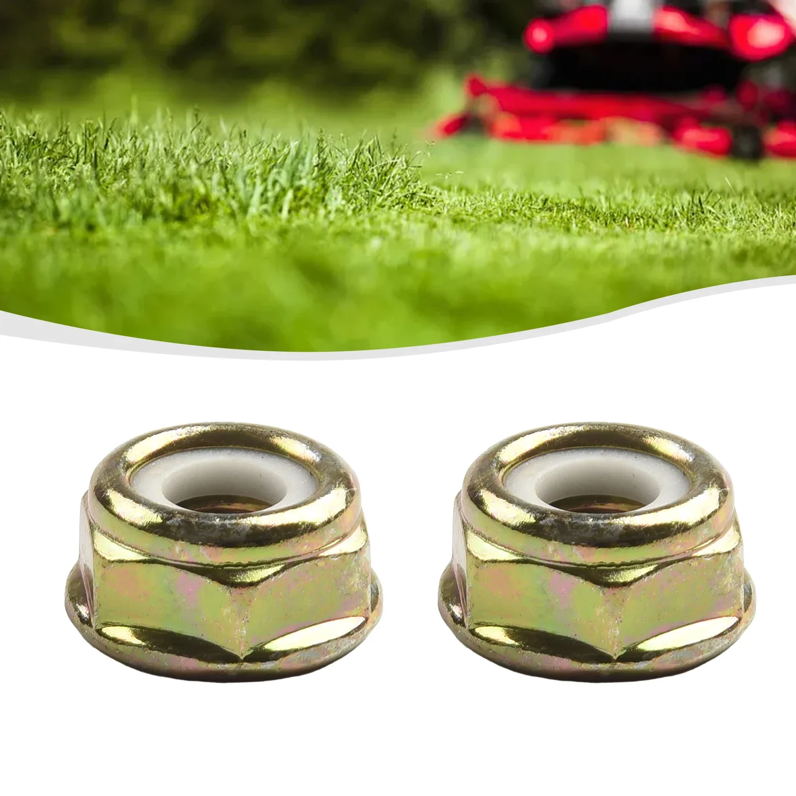 2PCS M10 X 1.25 Left Handed Thread Nut For Lawn Trimmer For Brushcutter With 17mm Wrench Opening For Consistent Performance Use