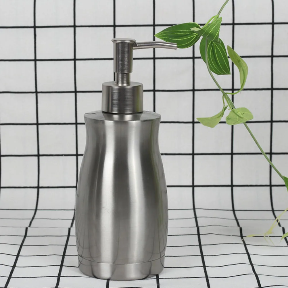 

Stainless Steel Large Capacity Pump Bottle Bathroom Shampoo Lotion Shower Gel Dispenser Refillable Liquid Soap Dispenser