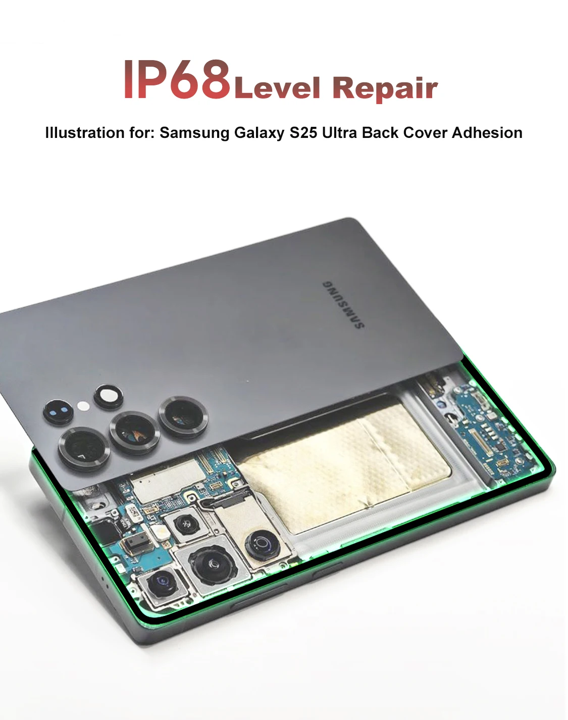 MECHANIC T3 50 Rollen 0,3mm Original Fabrik Gebogenes Bildschirm-Wasserdichtes Dichtungsband für Elektronik-Reparatur und -Verklebung – Detail 4